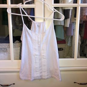 white spaghetti strap tank top